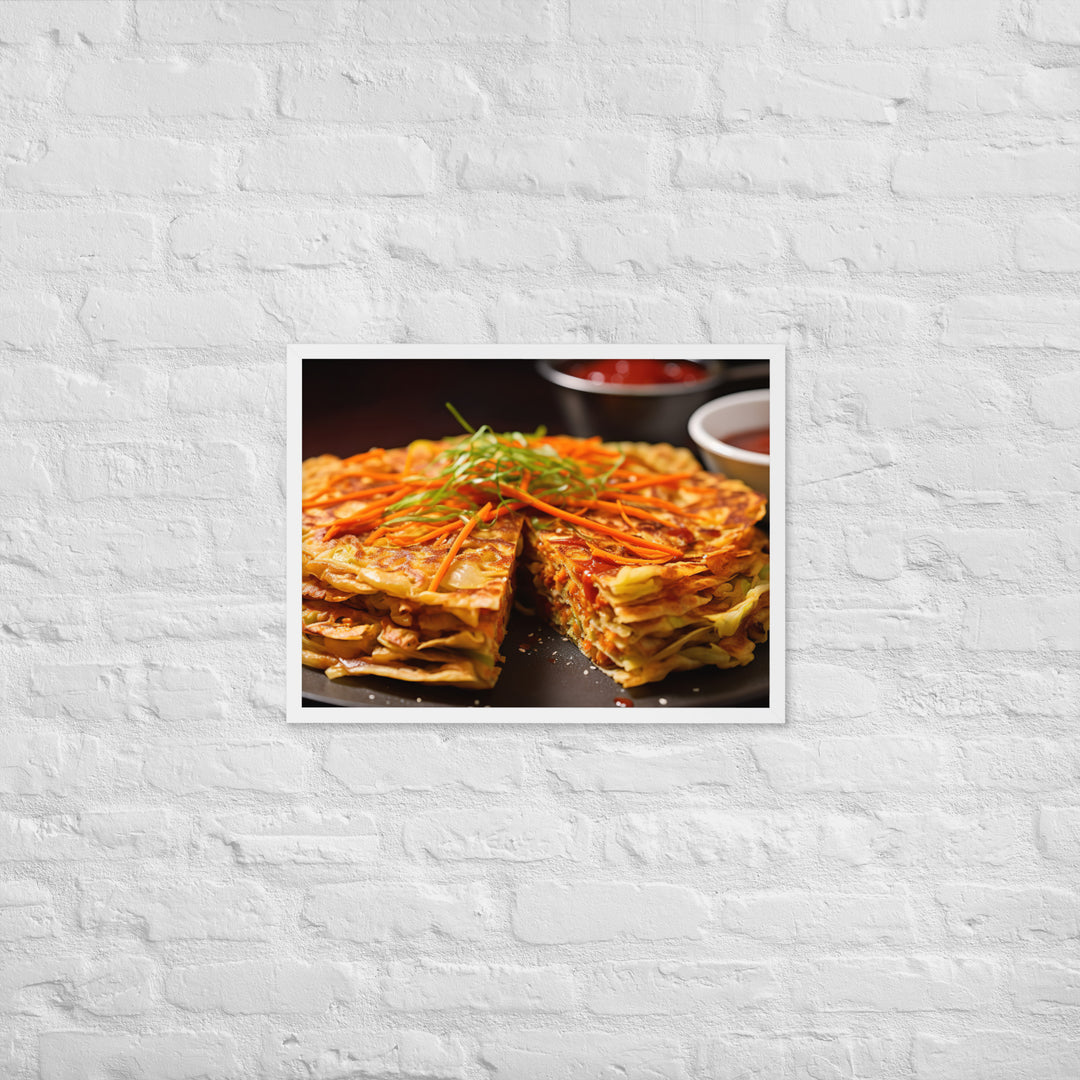 Kimchi Pancake Framed poster 🤤 from Yumify.AI