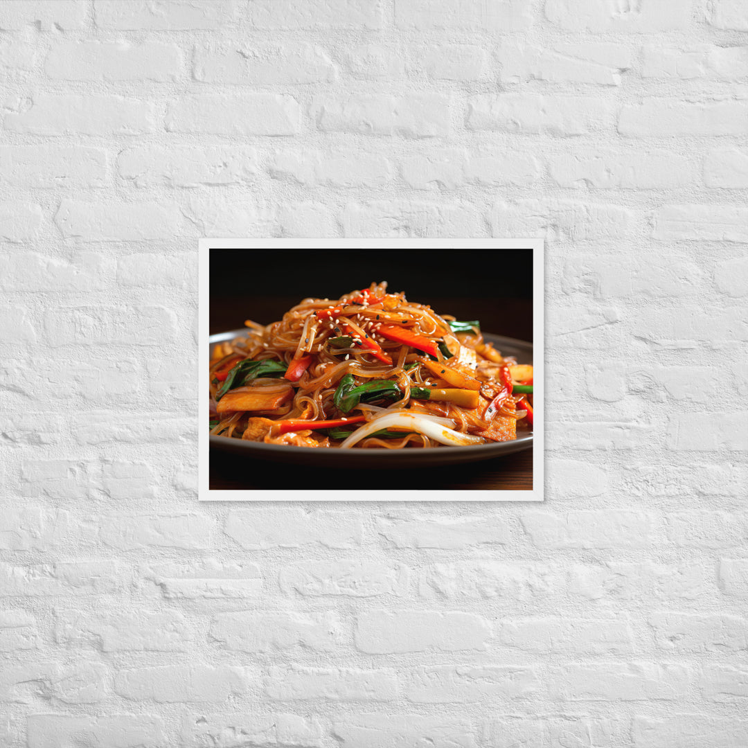 Kimchi Japchae Framed poster 🤤 from Yumify.AI