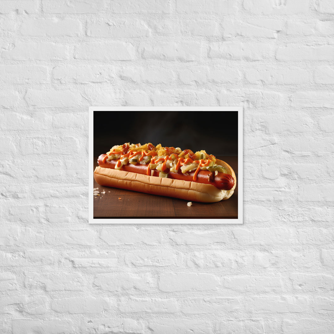 Kimchi Hot Dog Framed poster 🤤 from Yumify.AI