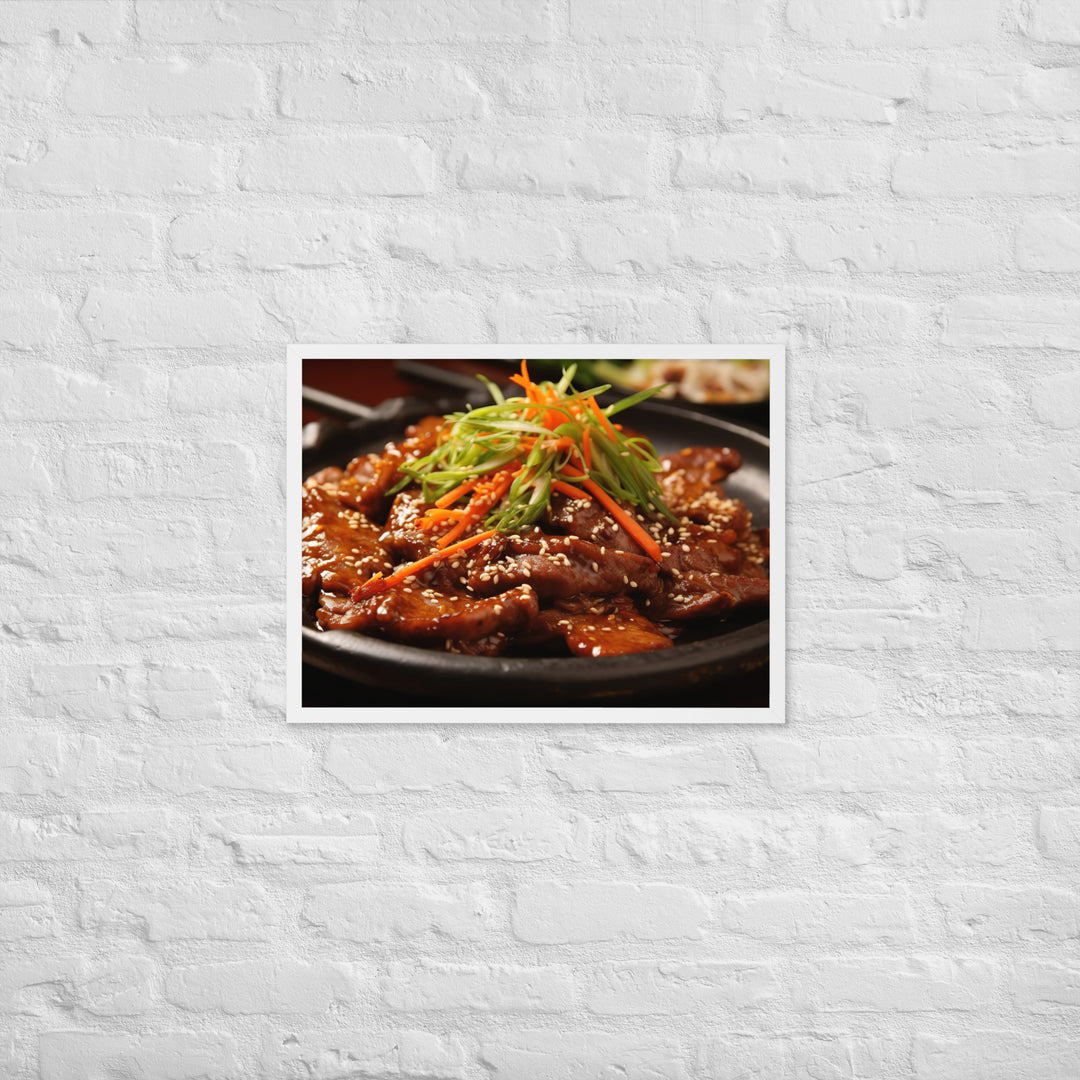 Kimchi Bulgogi Framed poster 🤤 from Yumify.AI