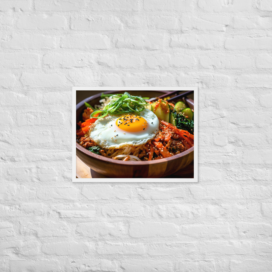 Kimchi Bibimbap Framed poster 🤤 from Yumify.AI