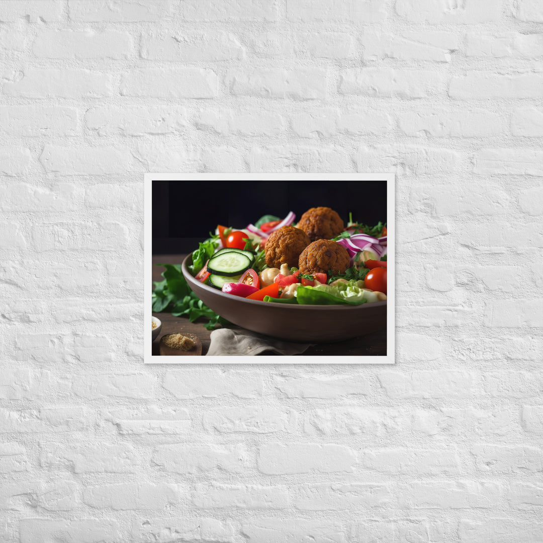 Falafel Salad Bowl Framed poster 🤤 from Yumify.AI