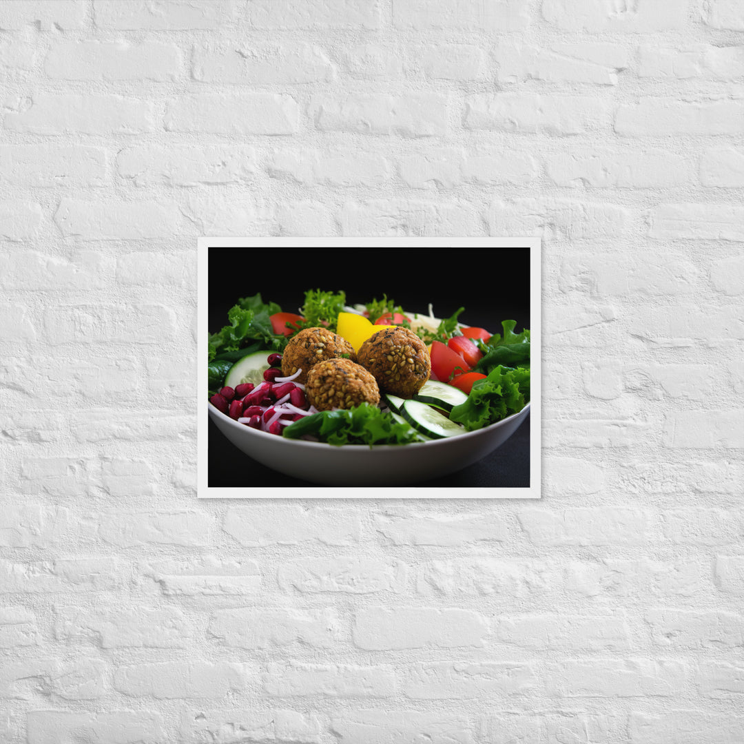 Falafel Salad Bowl Framed poster 🤤 from Yumify.AI