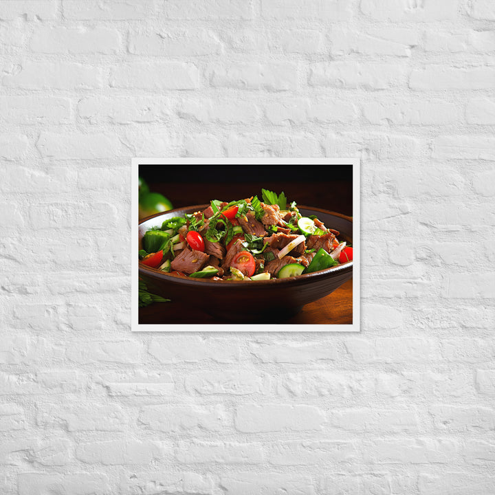 Thai Beef Salad Framed poster 🤤 from Yumify.AI