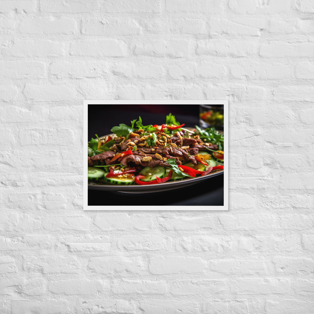 Thai Beef Salad Framed poster 🤤 from Yumify.AI