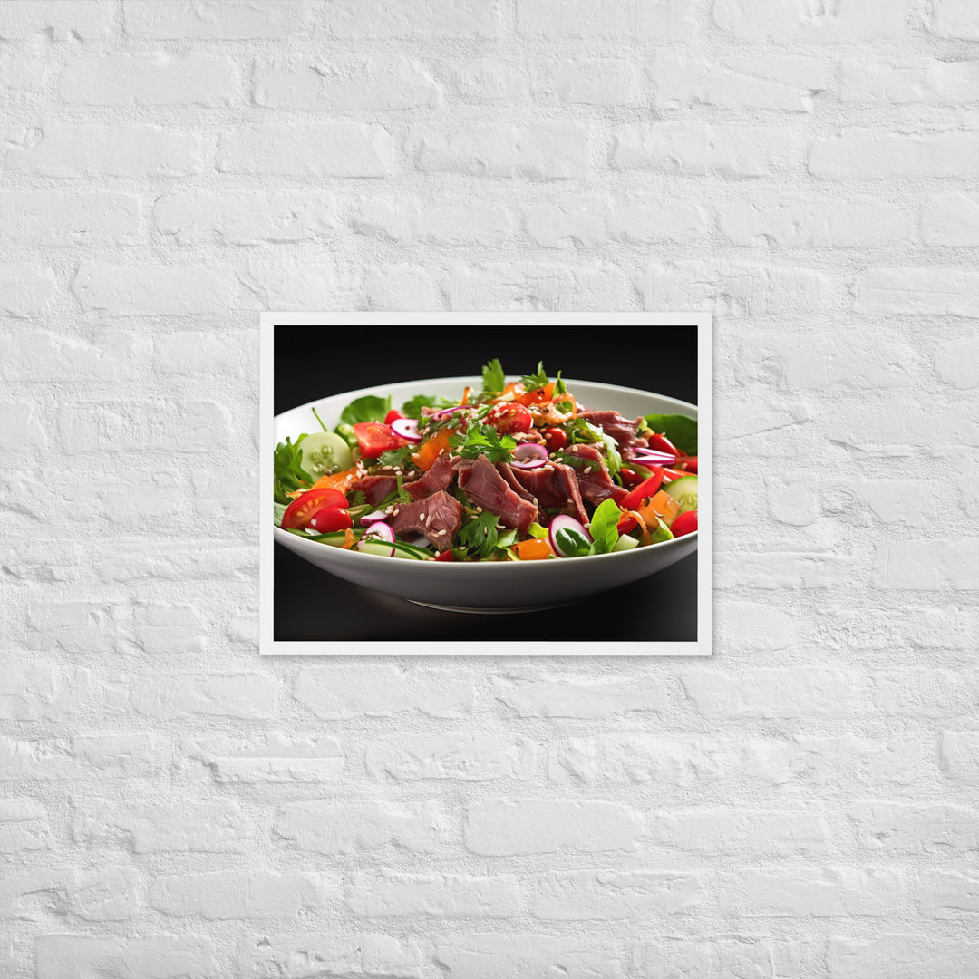 Thai Beef Salad Framed poster 🤤 from Yumify.AI