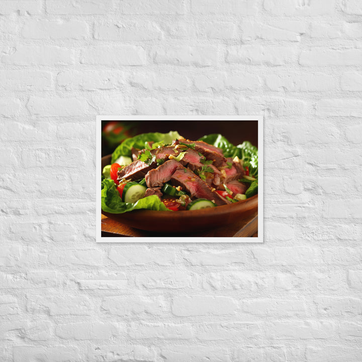 Thai Beef Salad Framed poster 🤤 from Yumify.AI