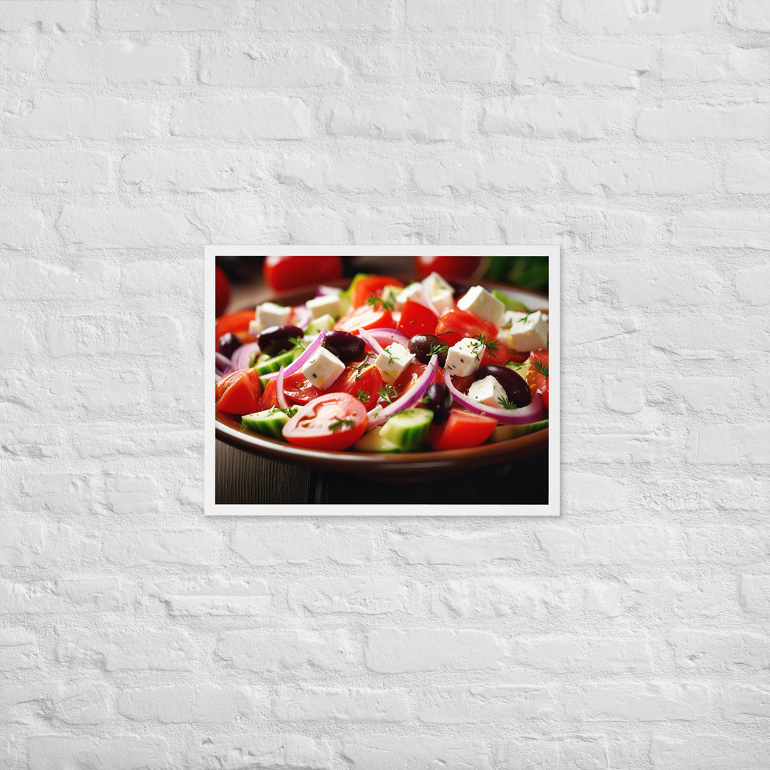 Greek Salad Framed poster 🤤 from Yumify.AI