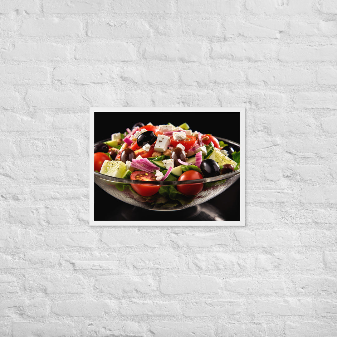 Greek Salad Framed poster 🤤 from Yumify.AI