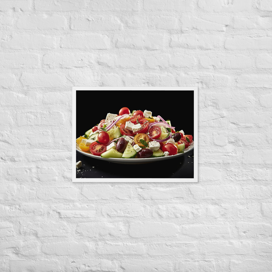 Greek Salad Framed poster 🤤 from Yumify.AI