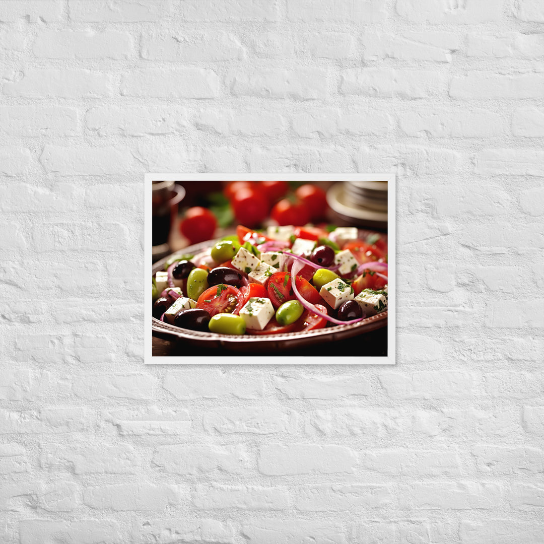 Greek Salad Framed poster 🤤 from Yumify.AI