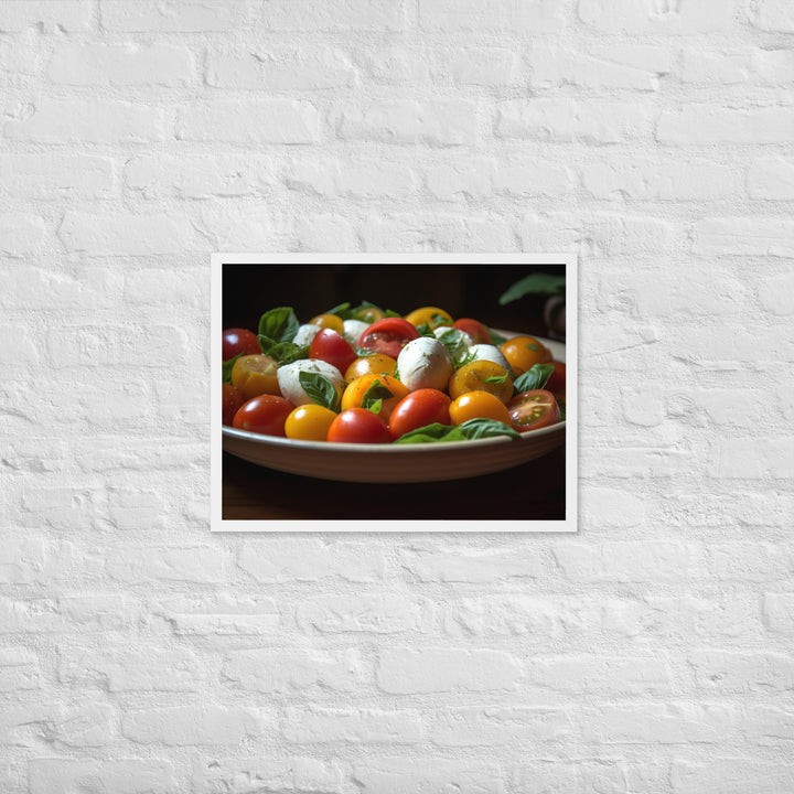 Tomato and Mozzarella Salad Framed poster 🤤 from Yumify.AI