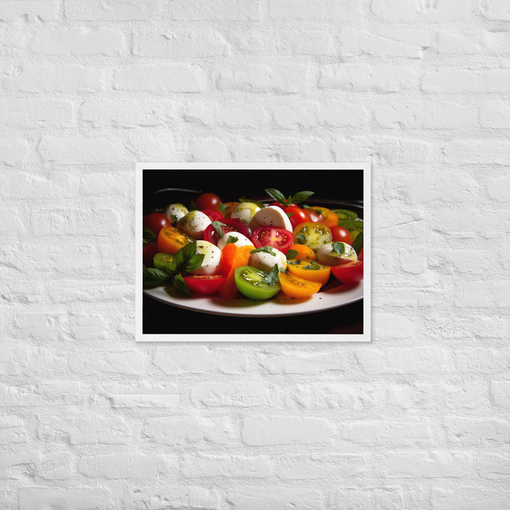 Tomato and Mozzarella Salad Framed poster 🤤 from Yumify.AI