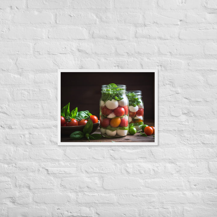 Mason Jar Caprese Salad Framed poster 🤤 from Yumify.AI