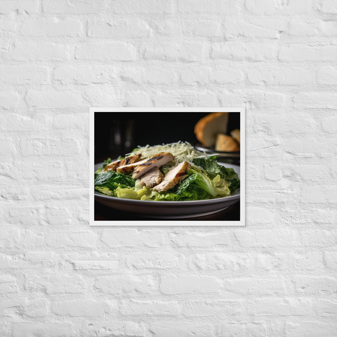 Grilled Chicken Caesar Framed poster 🤤 from Yumify.AI