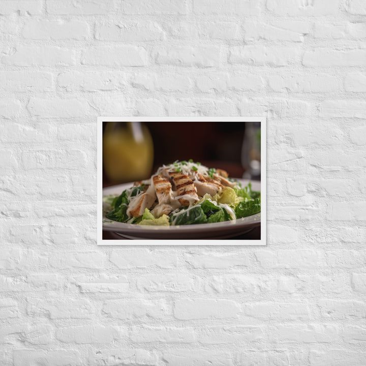 Grilled Chicken Caesar Framed poster 🤤 from Yumify.AI