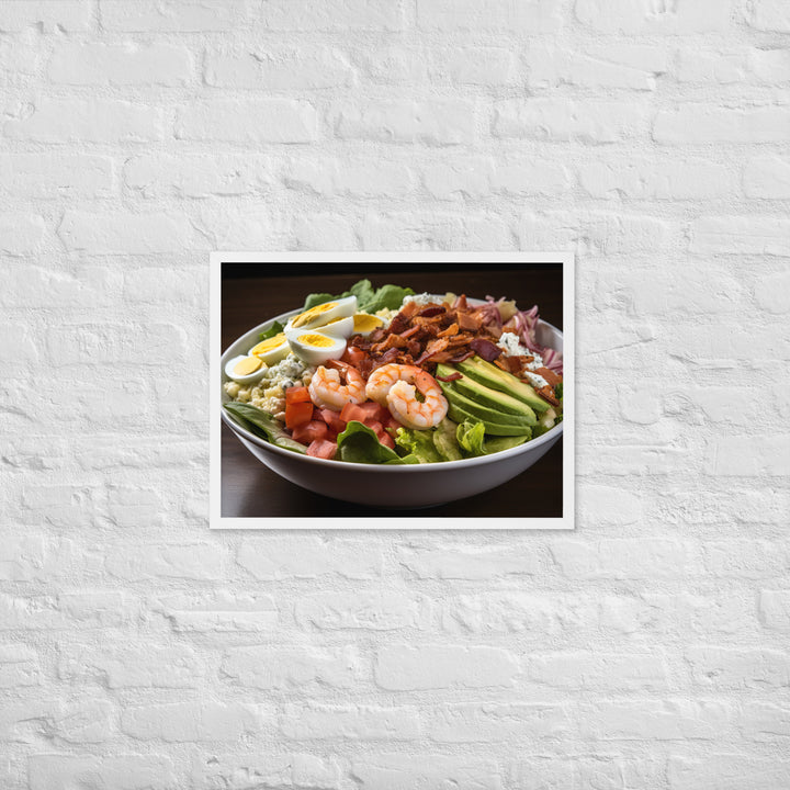 Cobb salad with shrimp Framed poster 🤤 from Yumify.AI