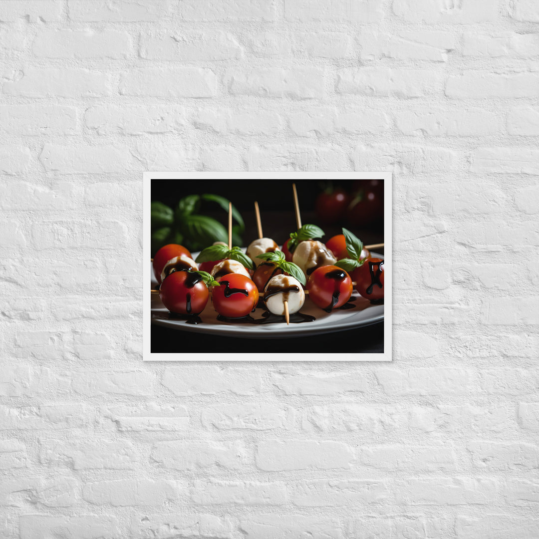 Caprese Skewers Framed poster 🤤 from Yumify.AI