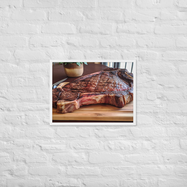 The Porterhouse Steak for Hungry Souls Framed poster 🤤 from Yumify.AI