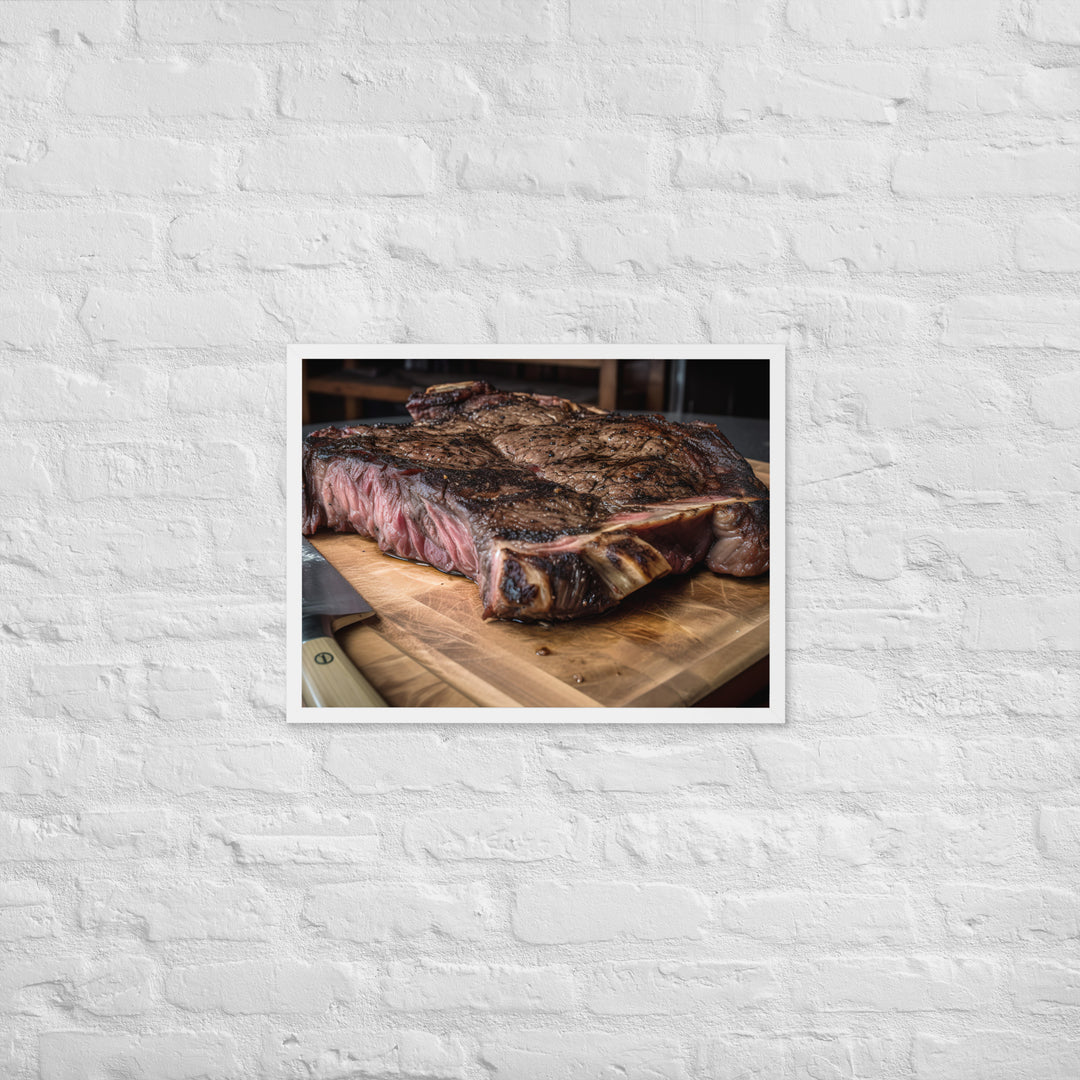 The Porterhouse Steak for Hungry Souls Framed poster 🤤 from Yumify.AI