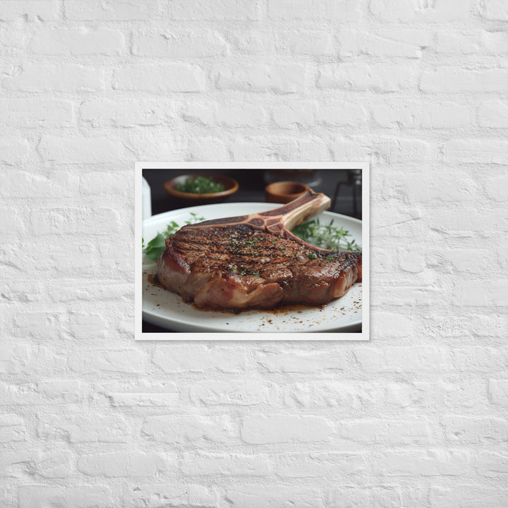 T-Bone Steak Medium Rare Framed poster 🤤 from Yumify.AI