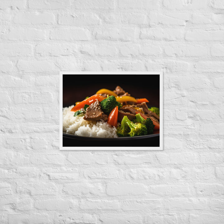 Sirloin Stir Fry with Veggies Framed poster 🤤 from Yumify.AI