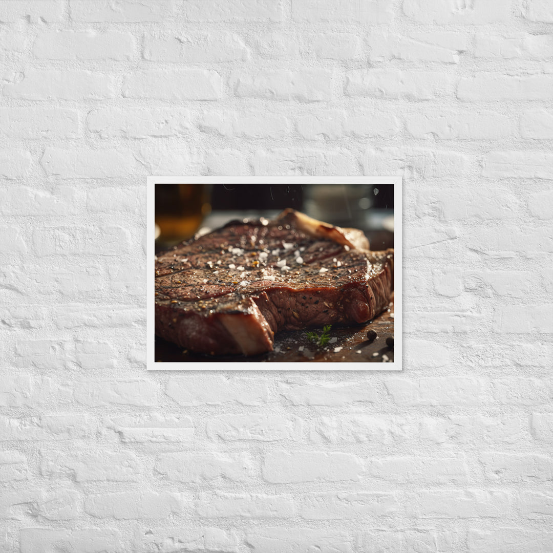 Porterhouse Steak for Your Inner Carnivore Framed poster 🤤 from Yumify.AI