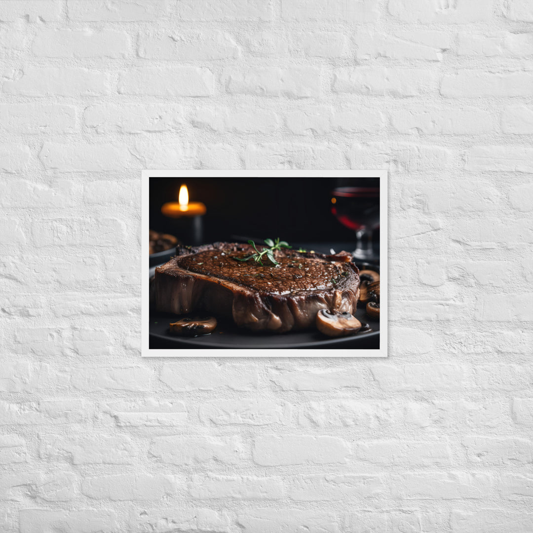 Pan Seared Ribeye Framed poster 🤤 from Yumify.AI