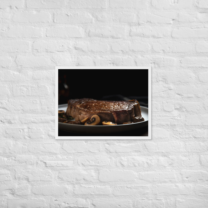 Pan Seared Ribeye Framed poster 🤤 from Yumify.AI