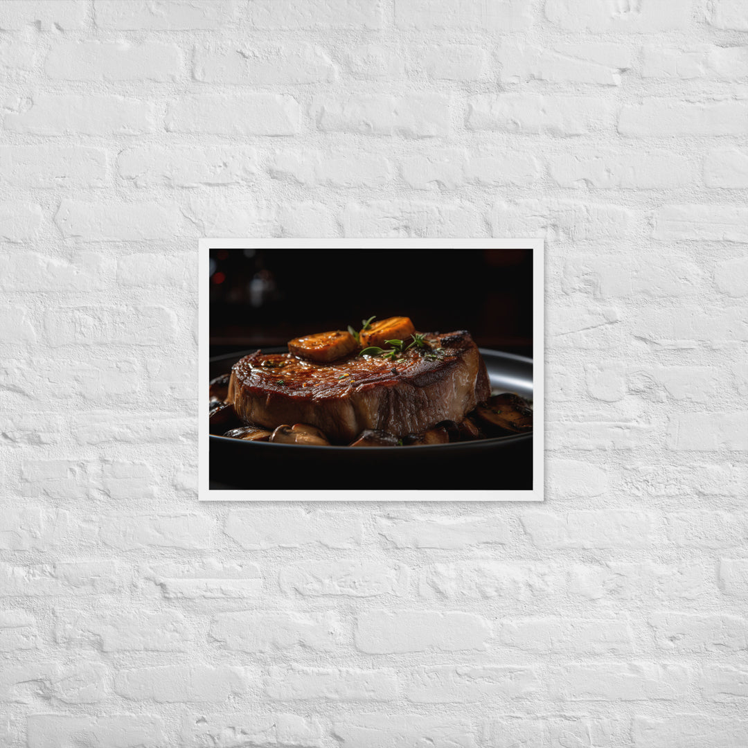 Pan Seared Ribeye Framed poster 🤤 from Yumify.AI