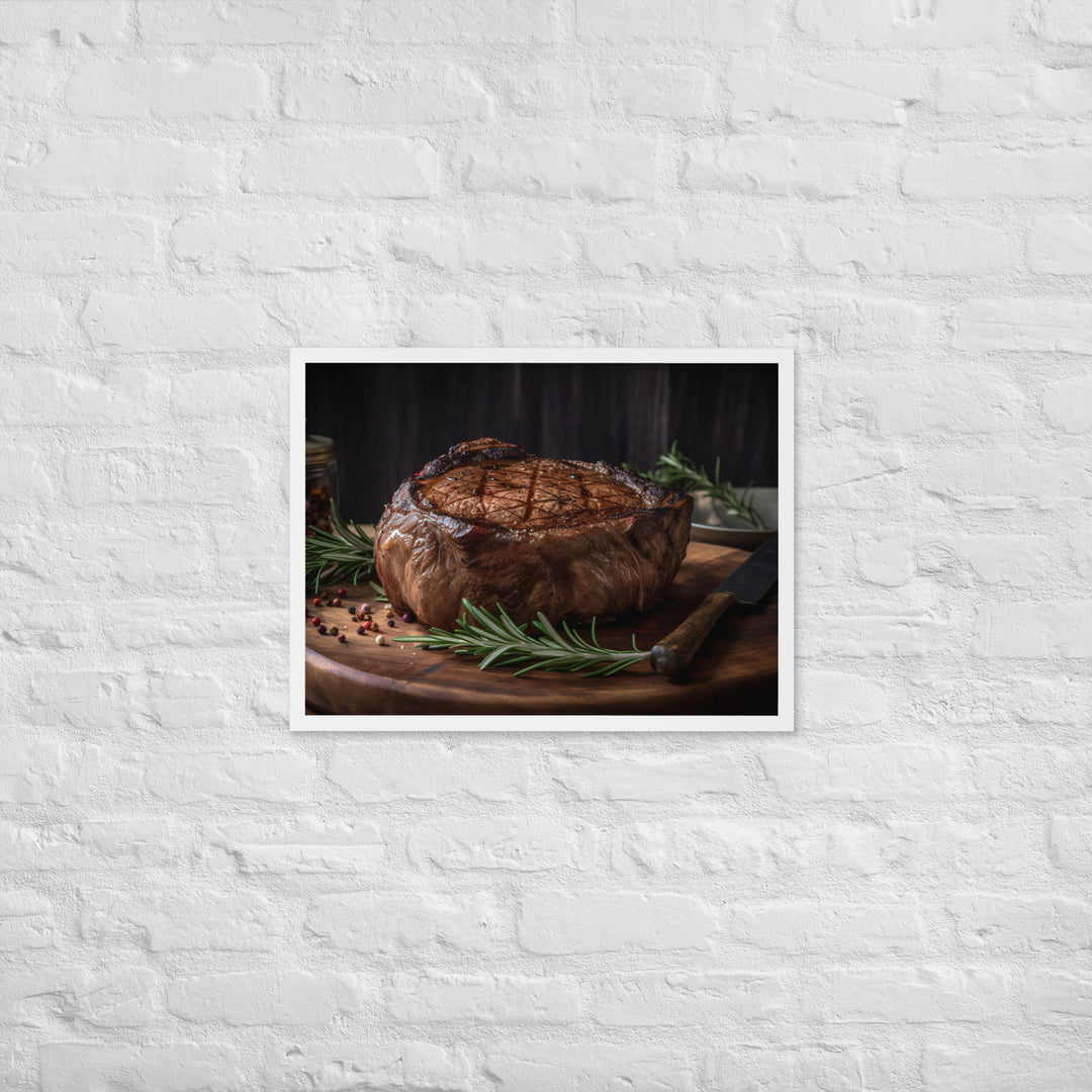 Juicy Ribeye Steak Framed poster 🤤 from Yumify.AI