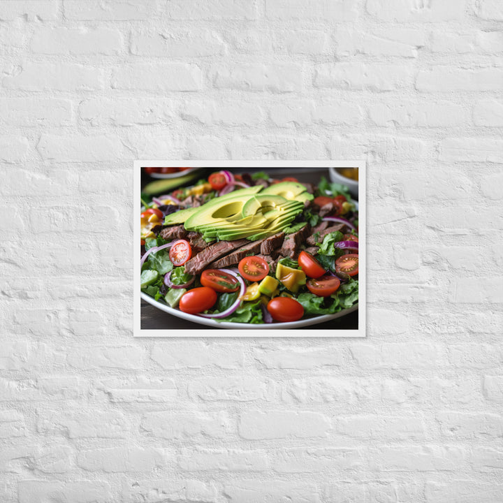 Grilled Skirt Steak Salad Framed poster 🤤 from Yumify.AI