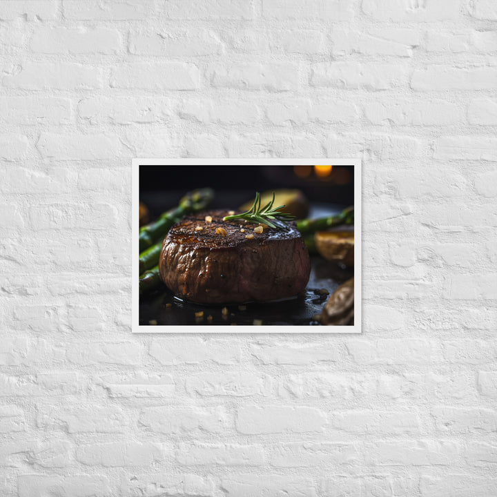 Grilled Filet Mignon Framed poster 🤤 from Yumify.AI