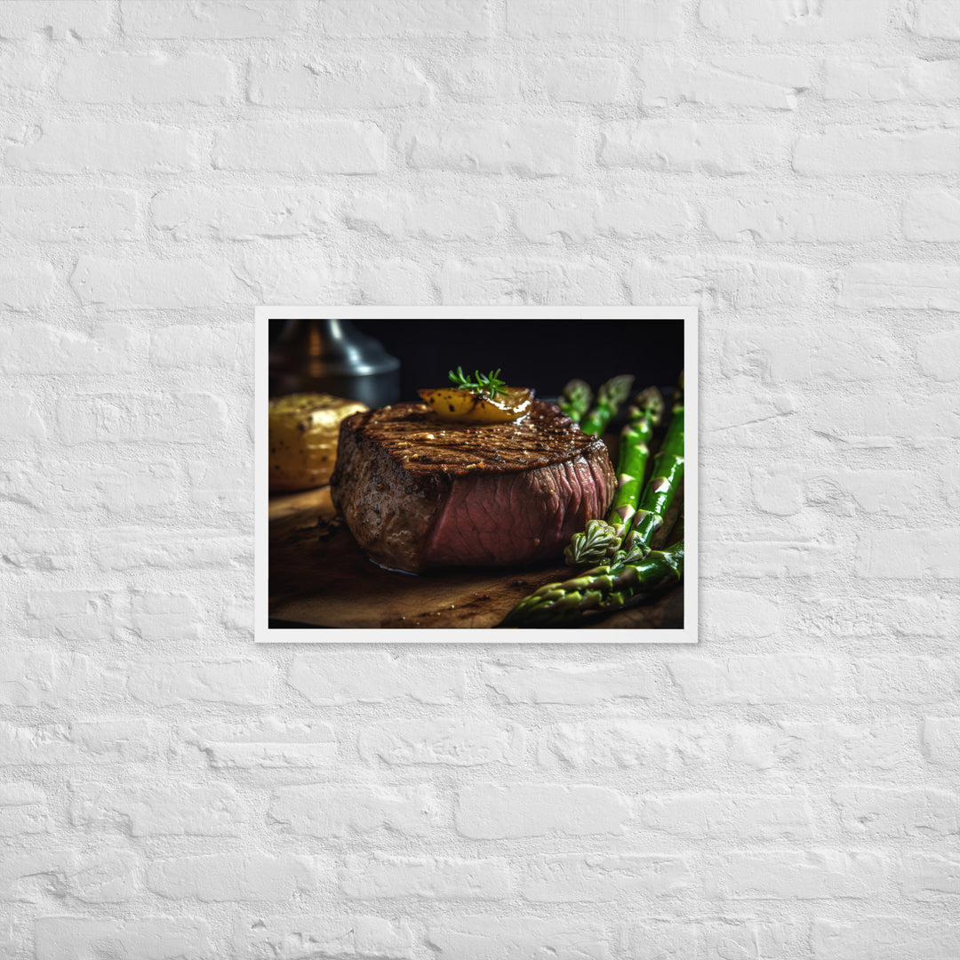 Grilled Filet Mignon Framed poster 🤤 from Yumify.AI