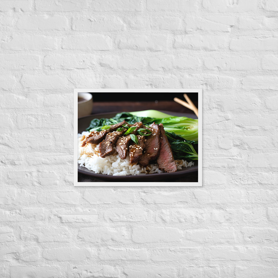 Asian Style Skirt Steak Framed poster 🤤 from Yumify.AI