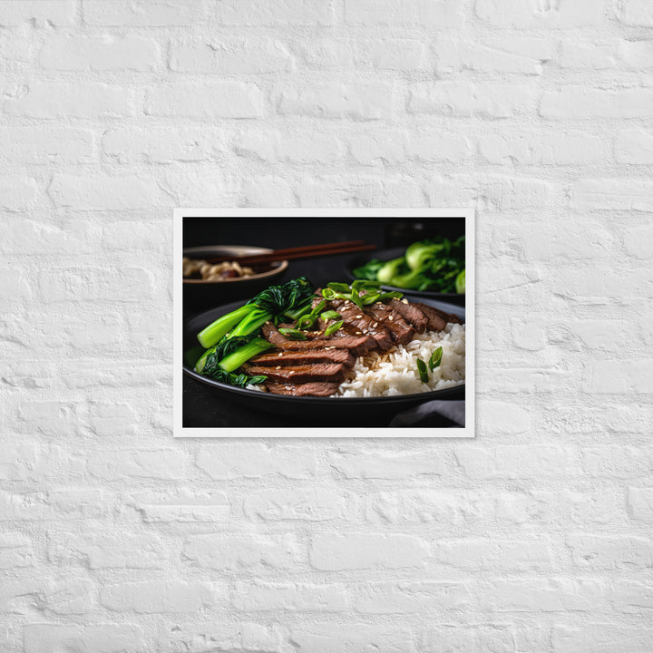 Asian Style Skirt Steak Framed poster 🤤 from Yumify.AI