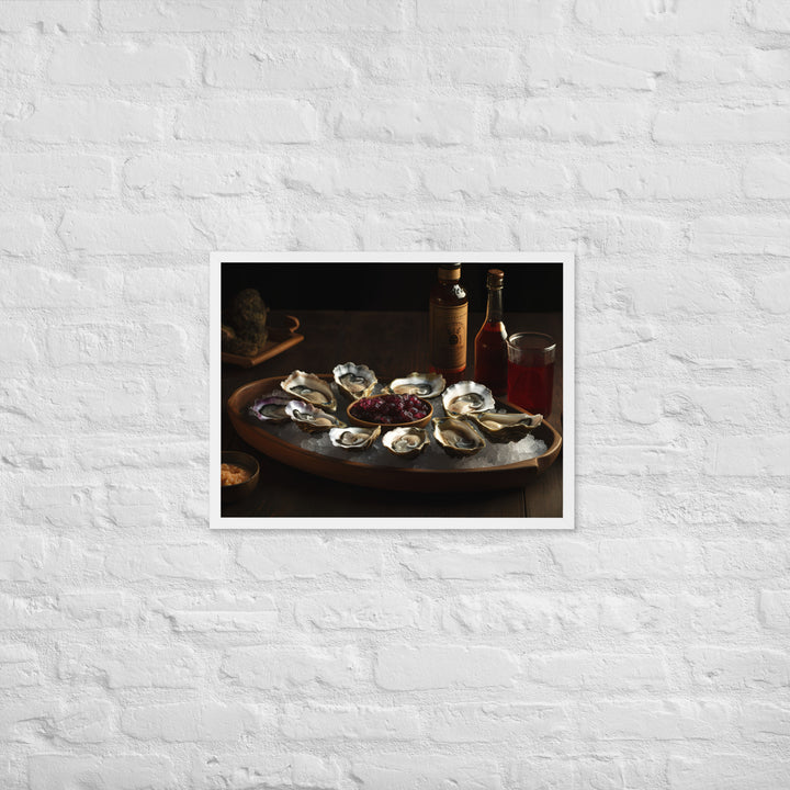 Savor the Sweetness of Kumamoto Oysters Framed poster 🤤 from Yumify.AI