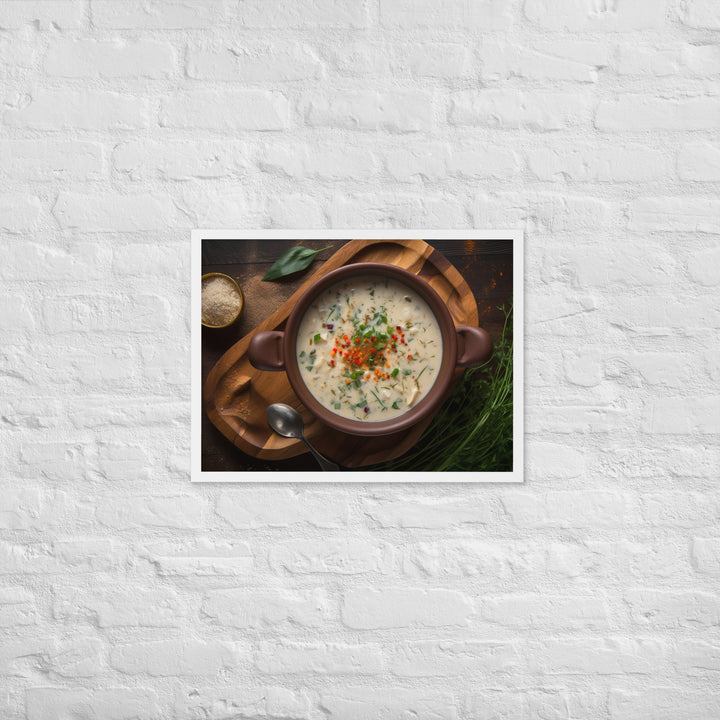 Olympia Oyster Chowder Framed poster 🤤 from Yumify.AI