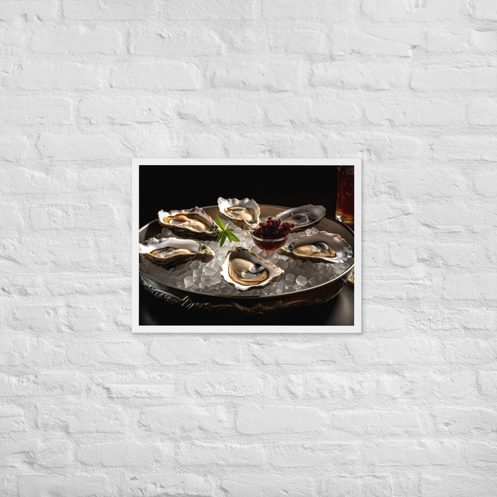 Kumamoto Oysters A Sensuous Delight Framed poster 🤤 from Yumify.AI