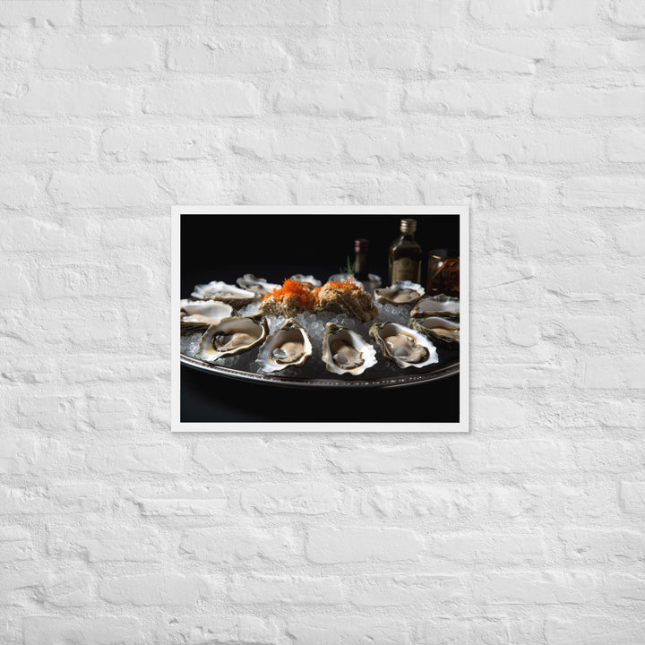 Kumamoto Oysters A Sensuous Delight Framed poster 🤤 from Yumify.AI