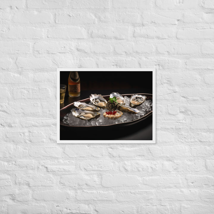 Kumamoto Oysters A Sensuous Delight Framed poster 🤤 from Yumify.AI