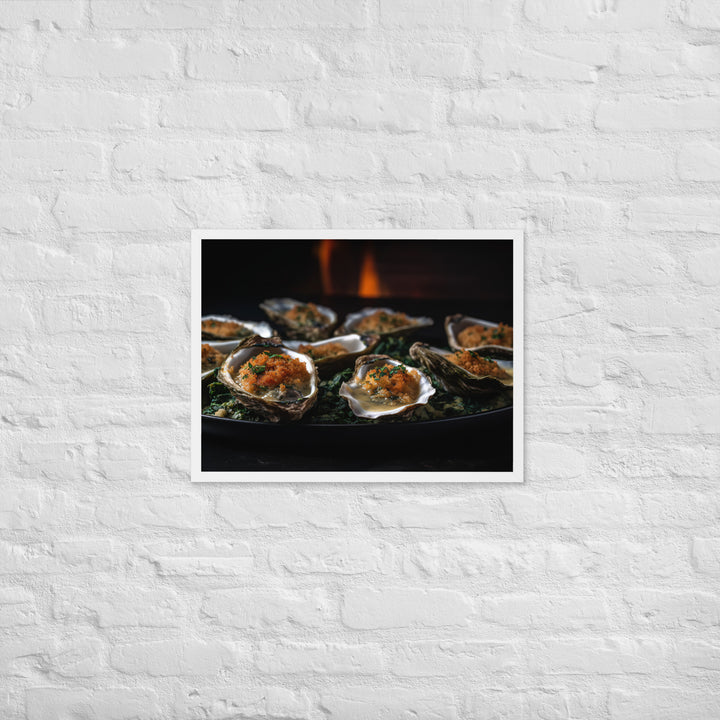 Eastern Oysters Rockefeller Framed poster 🤤 from Yumify.AI