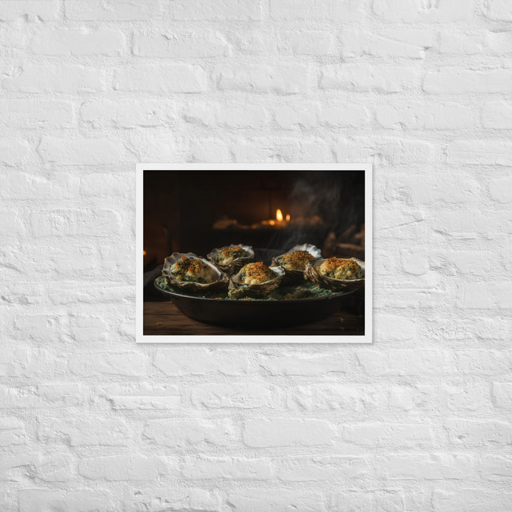 Eastern Oysters Rockefeller Framed poster 🤤 from Yumify.AI