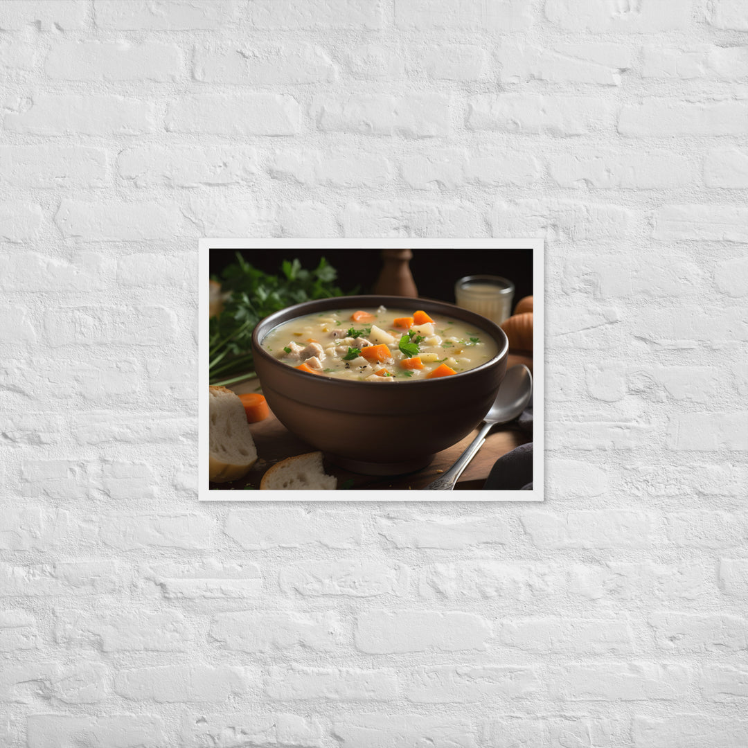 Eastern Oyster Chowder Framed poster 🤤 from Yumify.AI