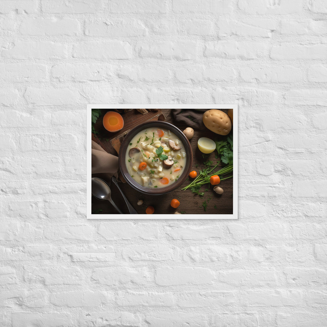 Eastern Oyster Chowder Framed poster 🤤 from Yumify.AI