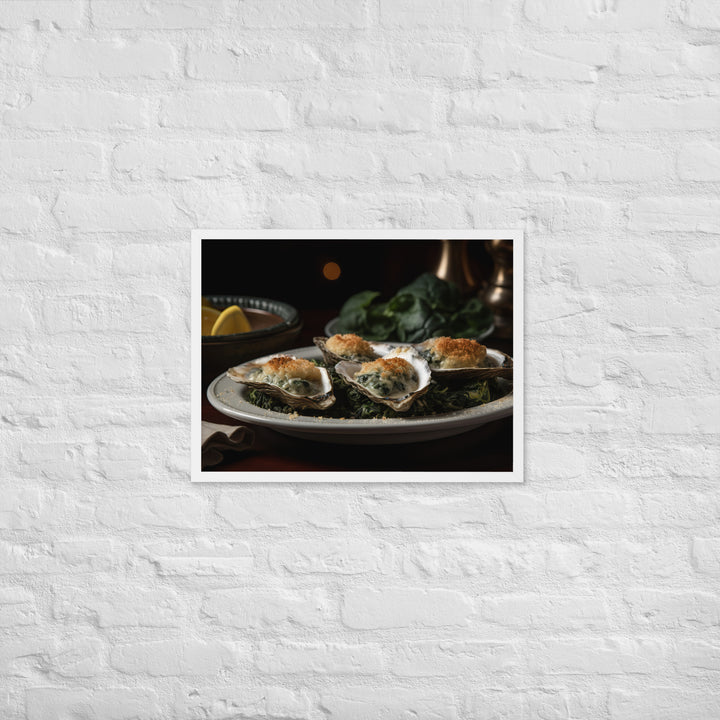 Blue Point Oysters Rockefeller Framed poster 🤤 from Yumify.AI