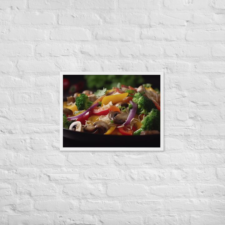 Asian style Pacific Oyster Stir Fry Framed poster 🤤 from Yumify.AI