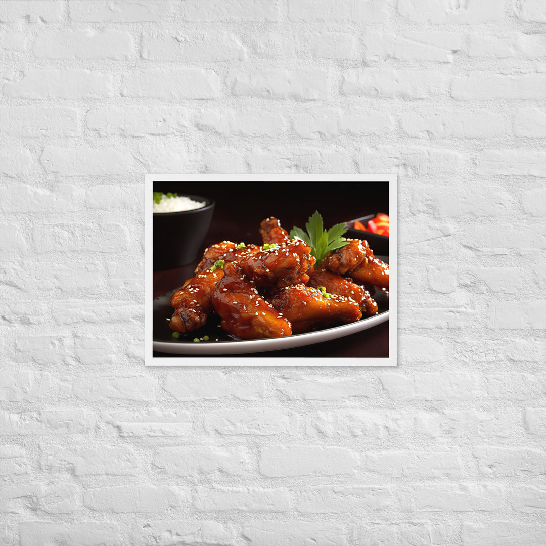 Teriyaki Wings Framed poster 🤤 from Yumify.AI