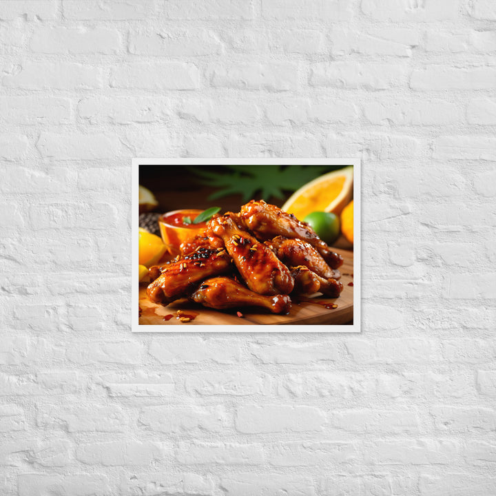 Mango Habanero Wings Framed poster 🤤 from Yumify.AI