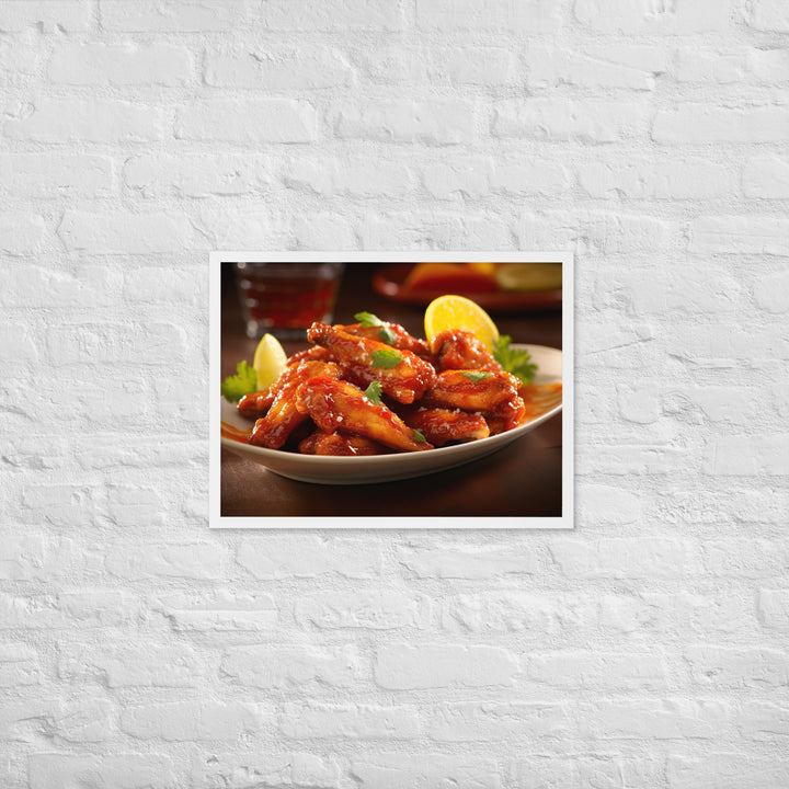 Mango Habanero Wings Framed poster 🤤 from Yumify.AI